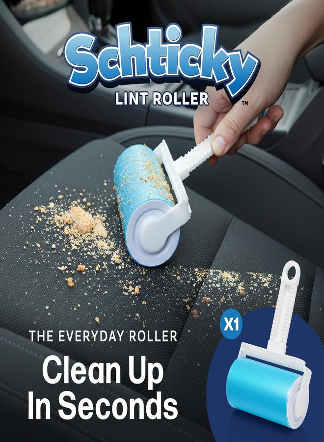 Schticky Lint Roller Set - Reusable & Washable Lint Roller Cleaner for Clothes Sofa Furniture Car Cat Dog Hair - Clean in a Quicky with Schticky (2 Piece) - Image 5